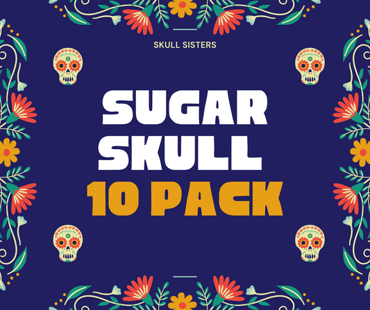 Pack of 10 Sugar Skull Blanks {no decorations included}