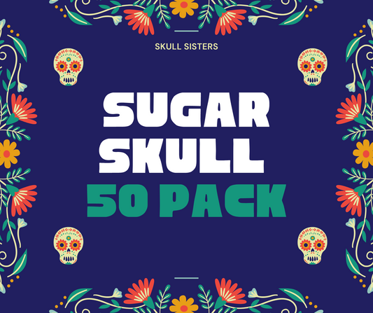Pack of 50 Sugar Skull Blanks {no decorations included}